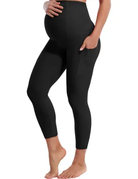 22" Side Pockets Maternity Jogging Pants black_Jogging