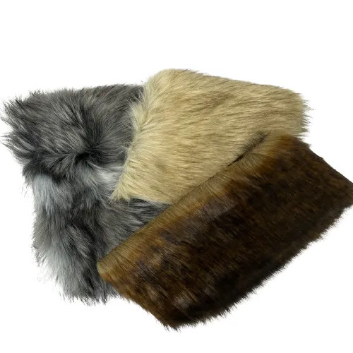 Arctic Gray Wolf Faux Fur Fabric