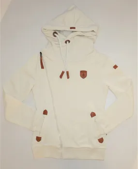 Athena Oatmeal Side Zip Ladies Hoodie