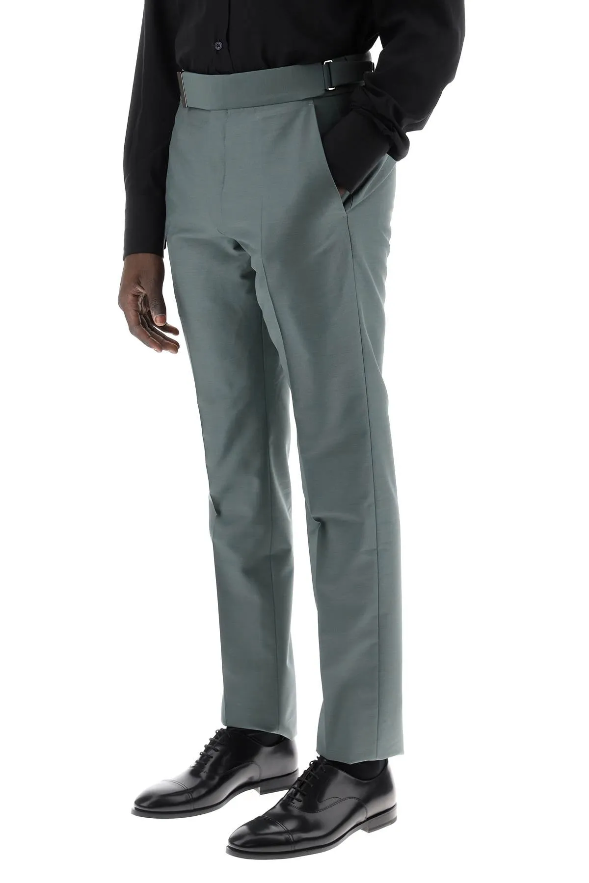 atticus tailored trousers in mikado