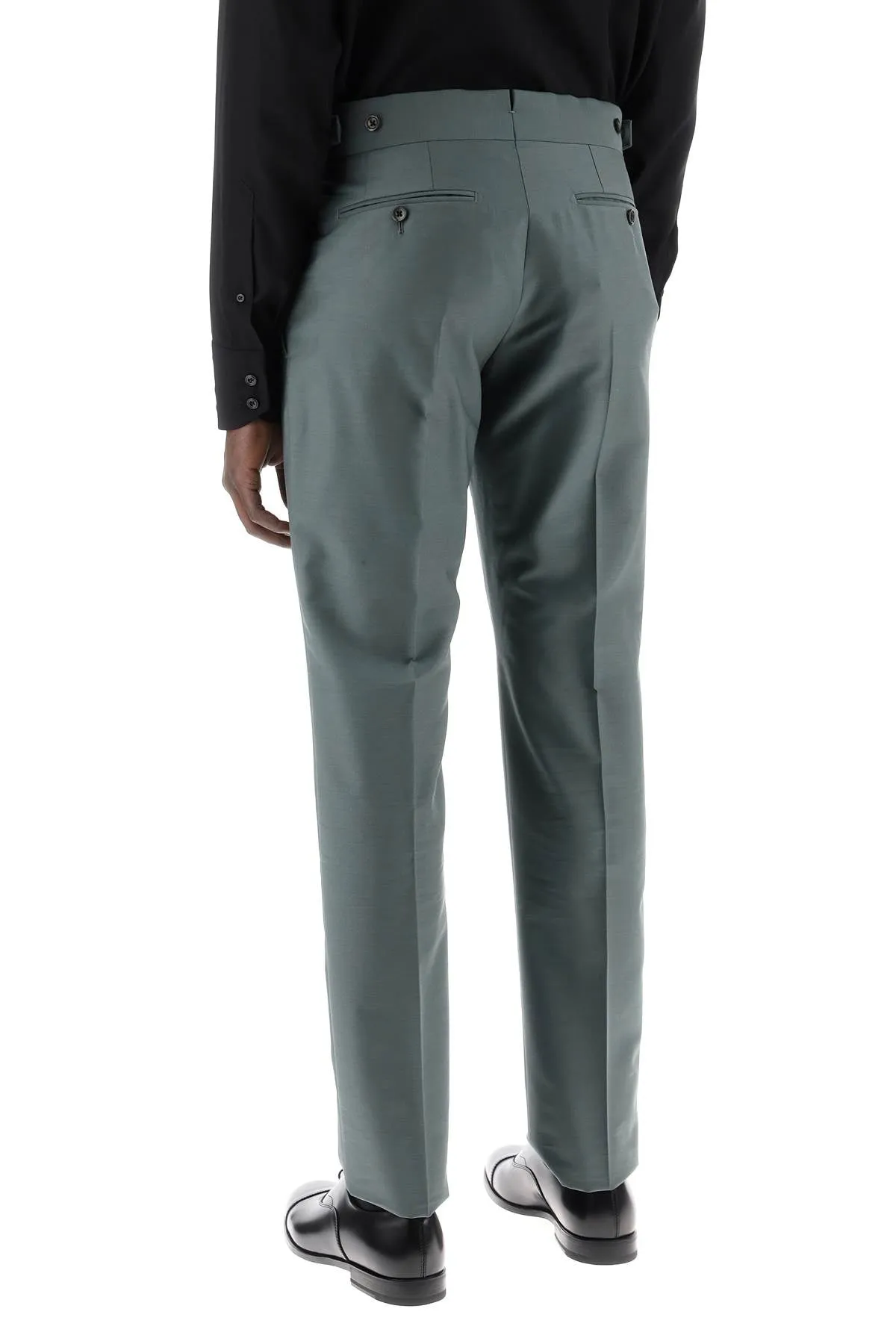 atticus tailored trousers in mikado