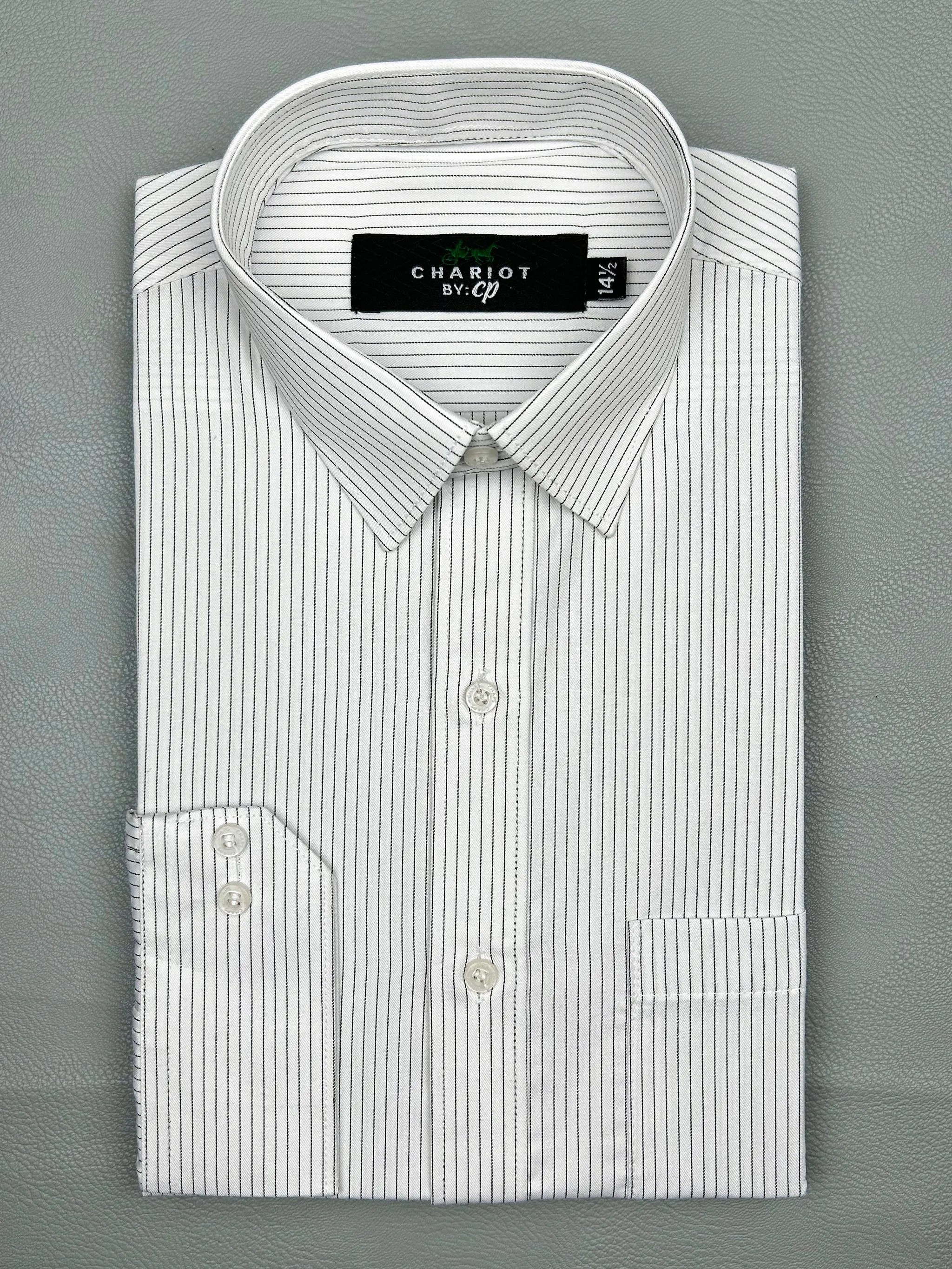 Black Lines Formal Dress Shirt For Men MFS152