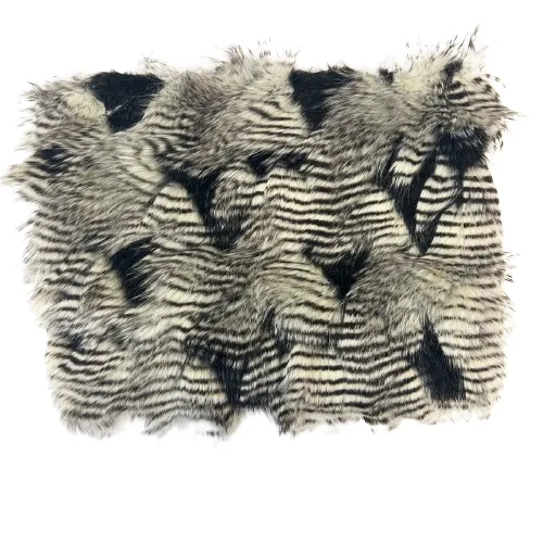 Black Porcupine Feather Faux Fur Fabric