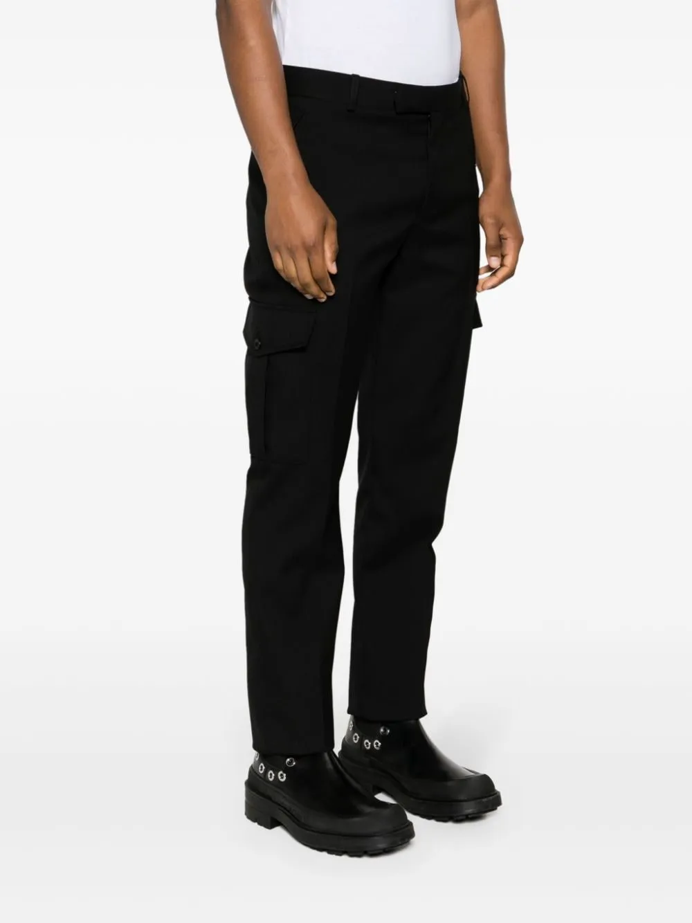 Black tailored design trousers