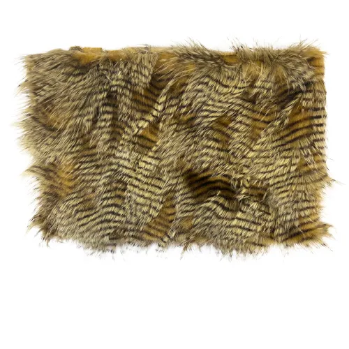 Brown Porcupine Feather Faux Fur Fabric