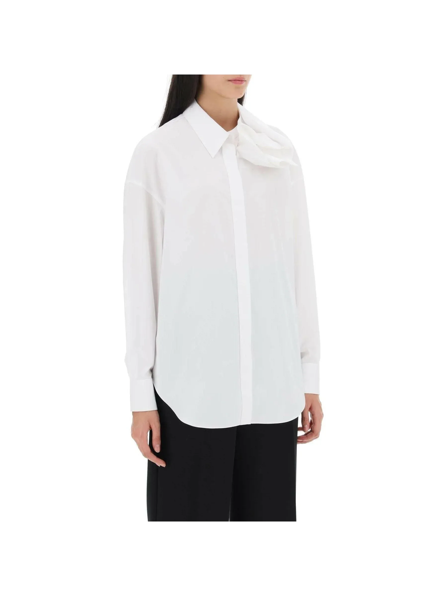 Collar Button-Up Cotton Shirt