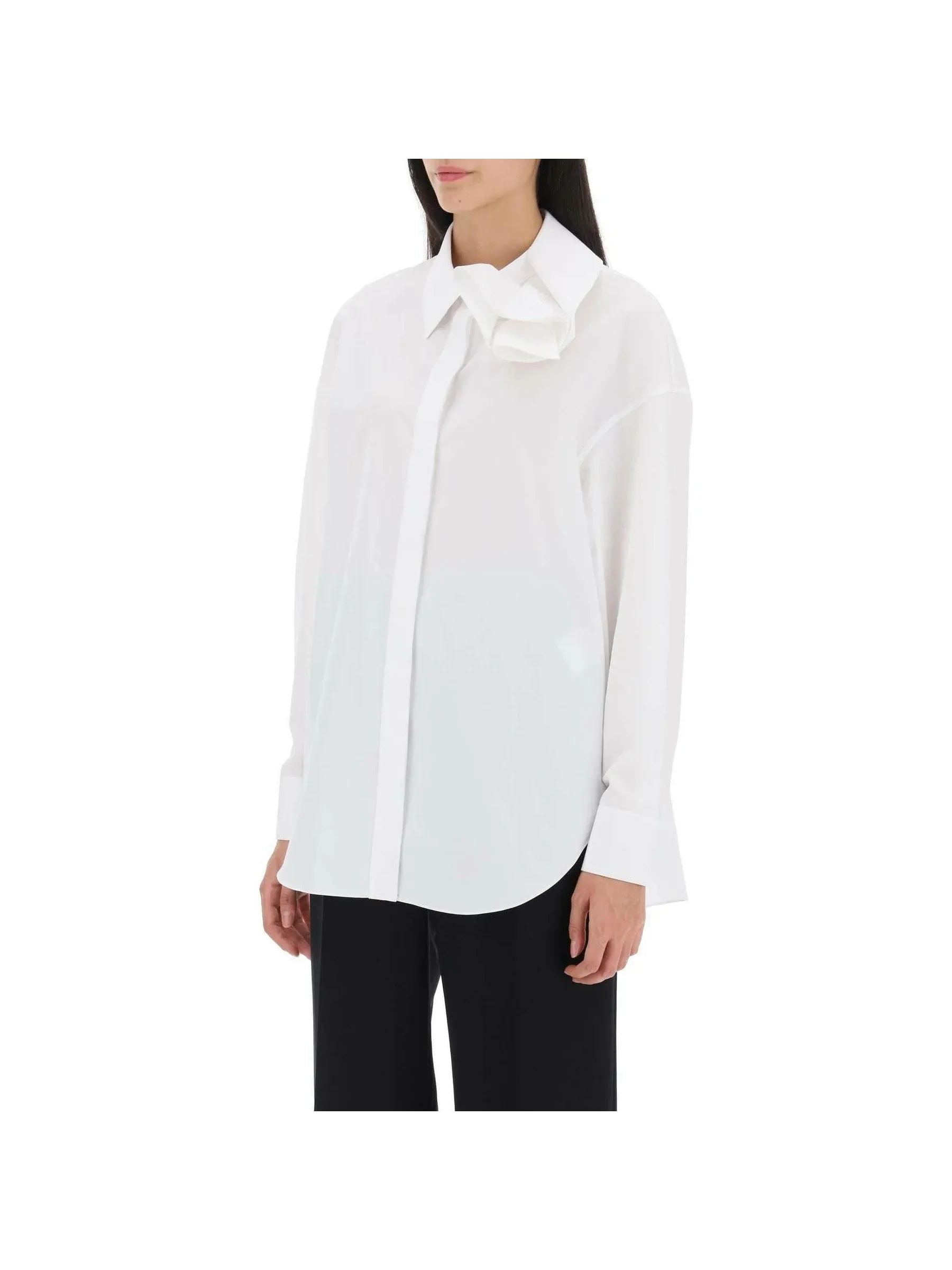 Collar Button-Up Cotton Shirt