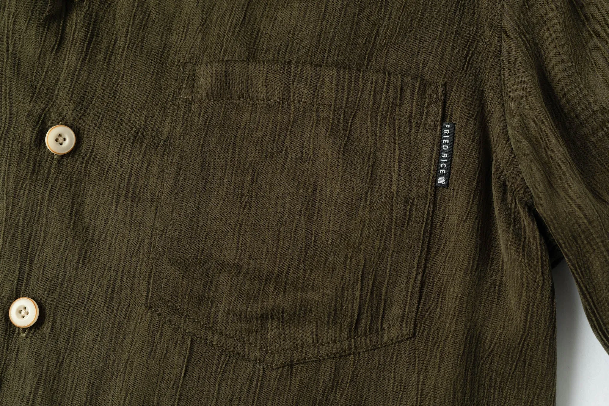 Cupro Button Up - Olive