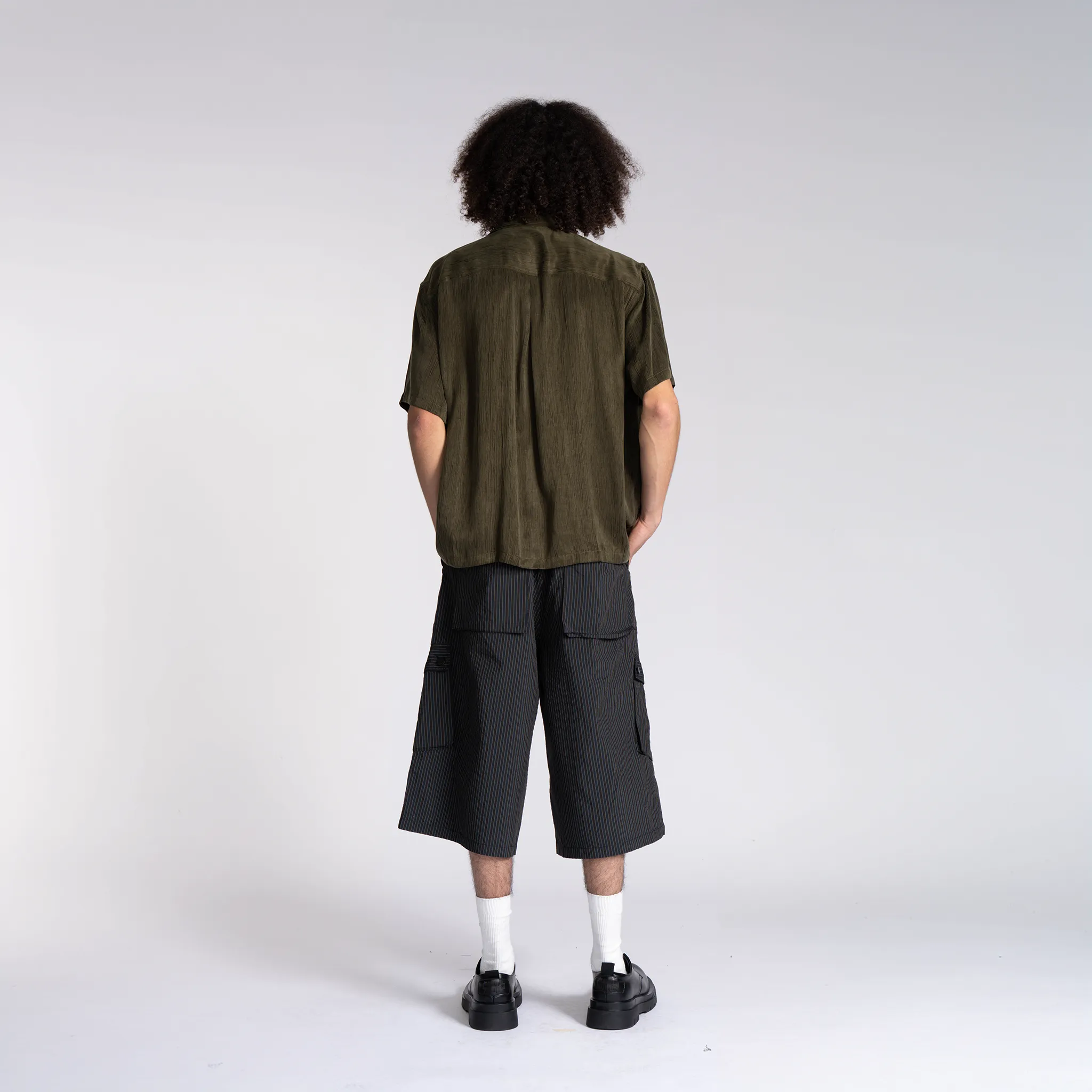 Cupro Button Up - Olive