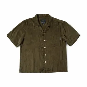 Cupro Button Up - Olive