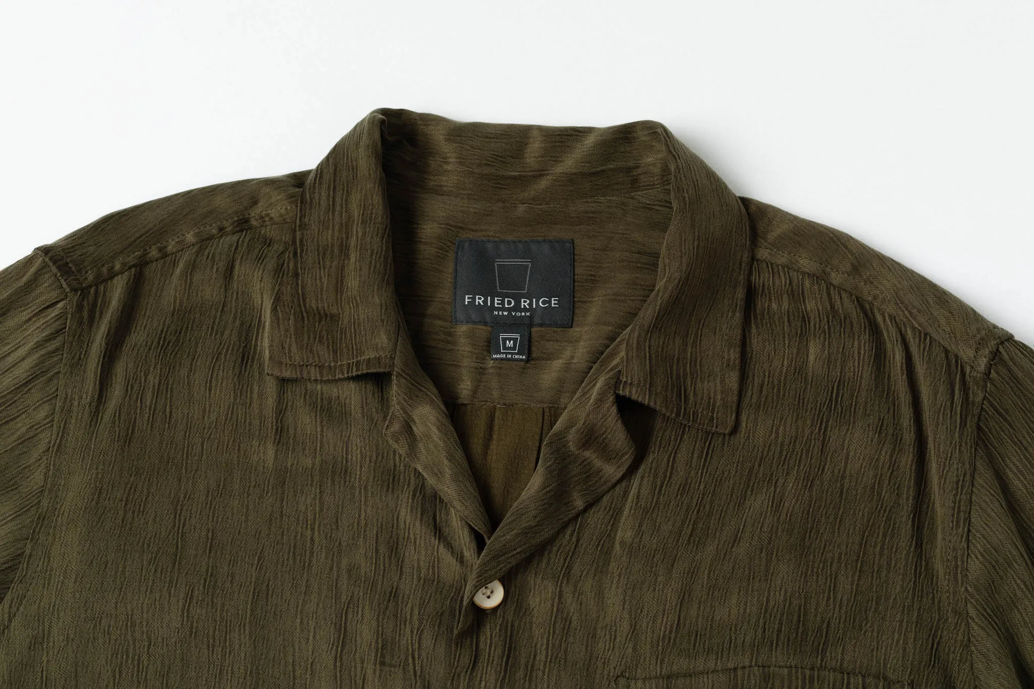 Cupro Button Up - Olive