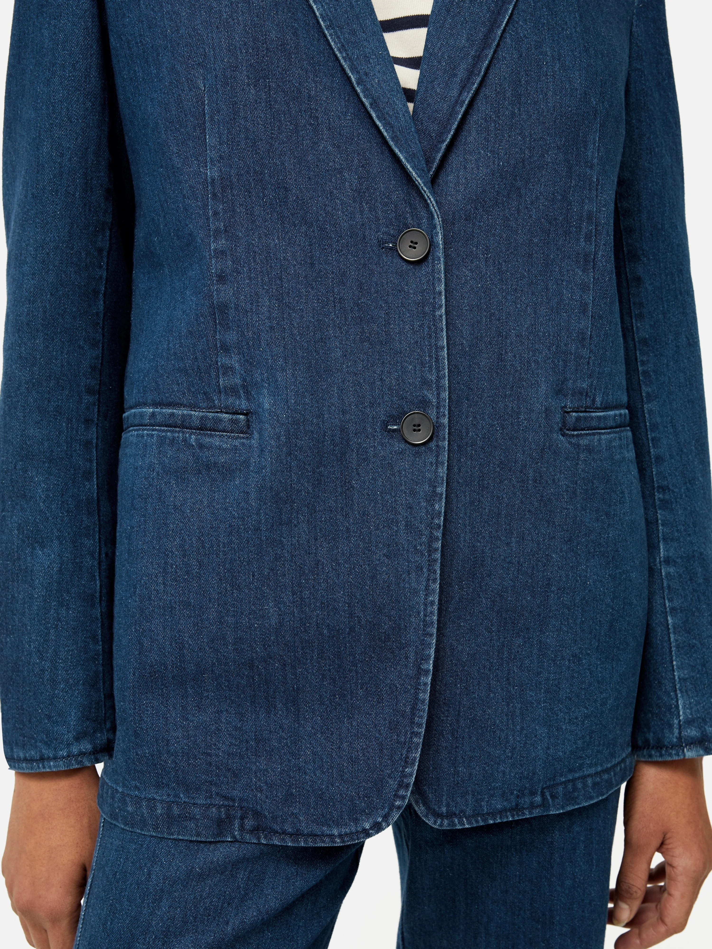 Denim Tailored Jacket | Indigo