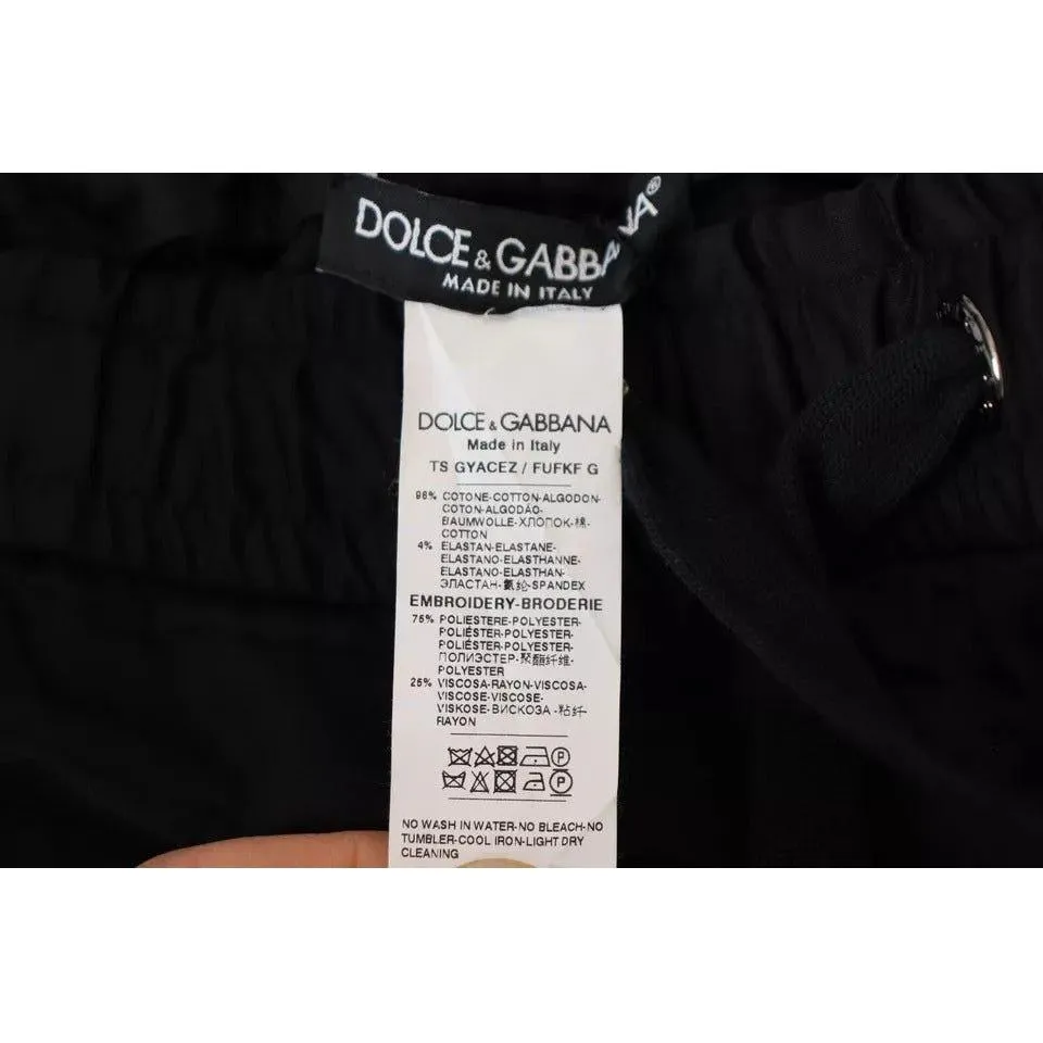 Dolce & Gabbana Black Jogging Trouser Cotton Stretch Pants