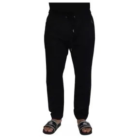 Dolce & Gabbana Black Jogging Trouser Cotton Stretch Pants