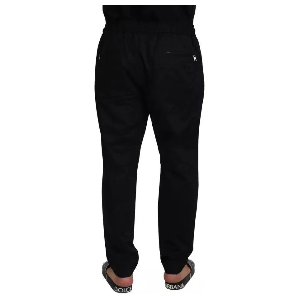 Dolce & Gabbana Black Jogging Trouser Cotton Stretch Pants