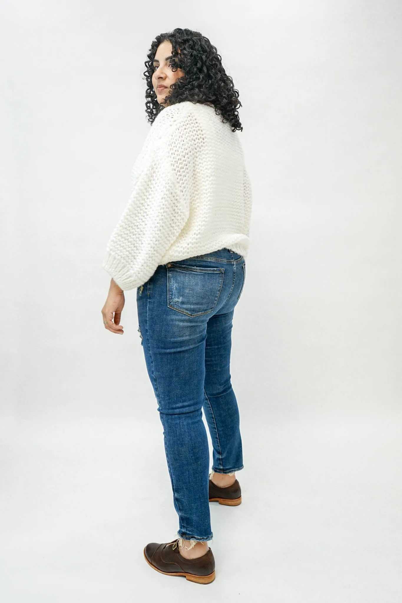 Edwin Chunky Knit Sweater in Ivory