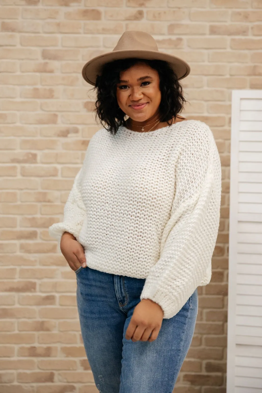 Edwin Chunky Knit Sweater in Ivory