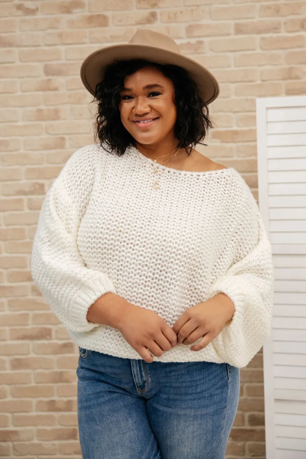 Edwin Chunky Knit Sweater in Ivory