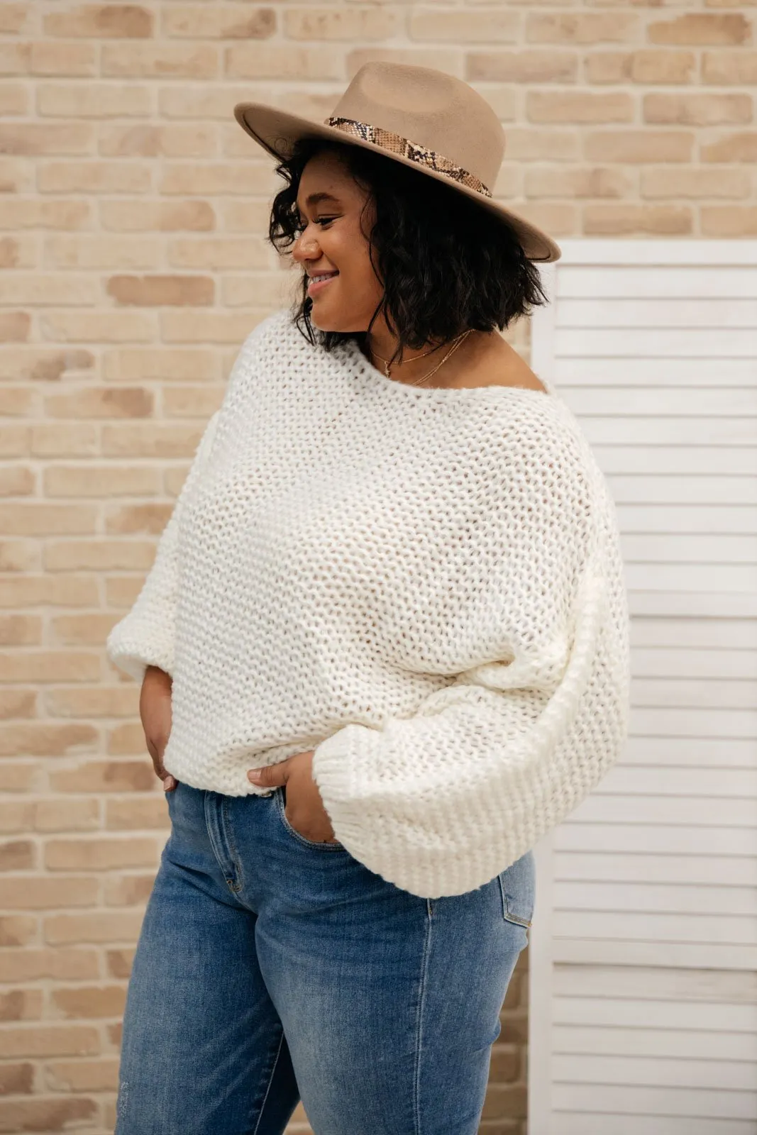 Edwin Chunky Knit Sweater in Ivory