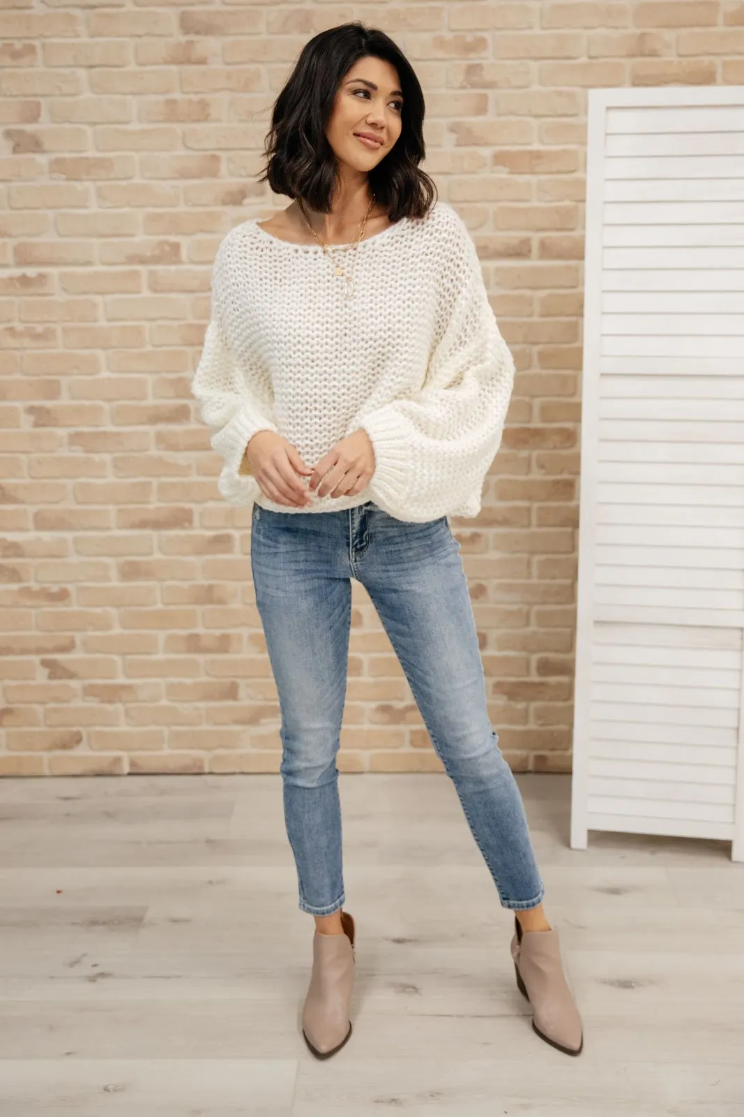 Edwin Chunky Knit Sweater in Ivory