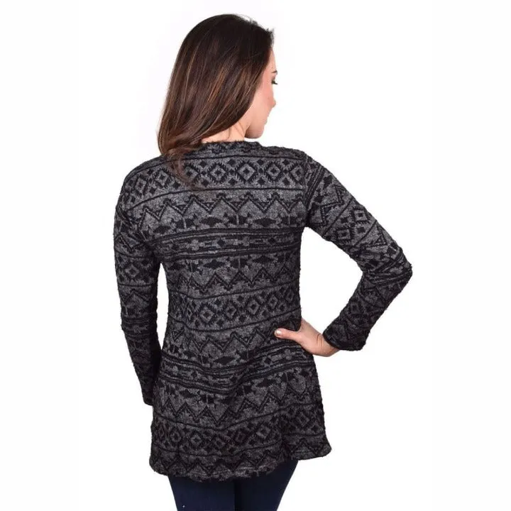 Ethyl Women's The Teagan-Mason Black and Grey Sweatshirt