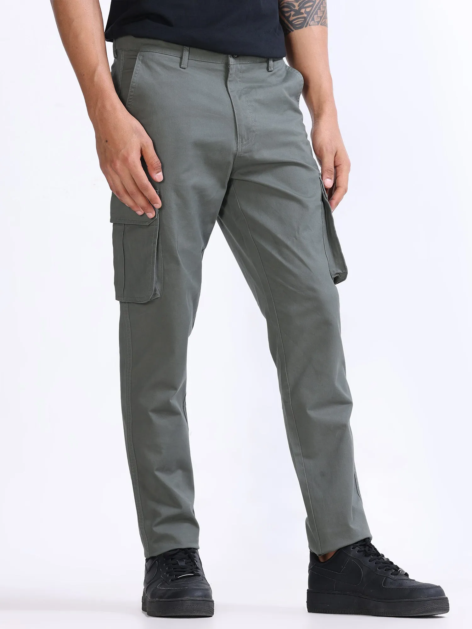 Fine Twill Olive Elevated Cargo