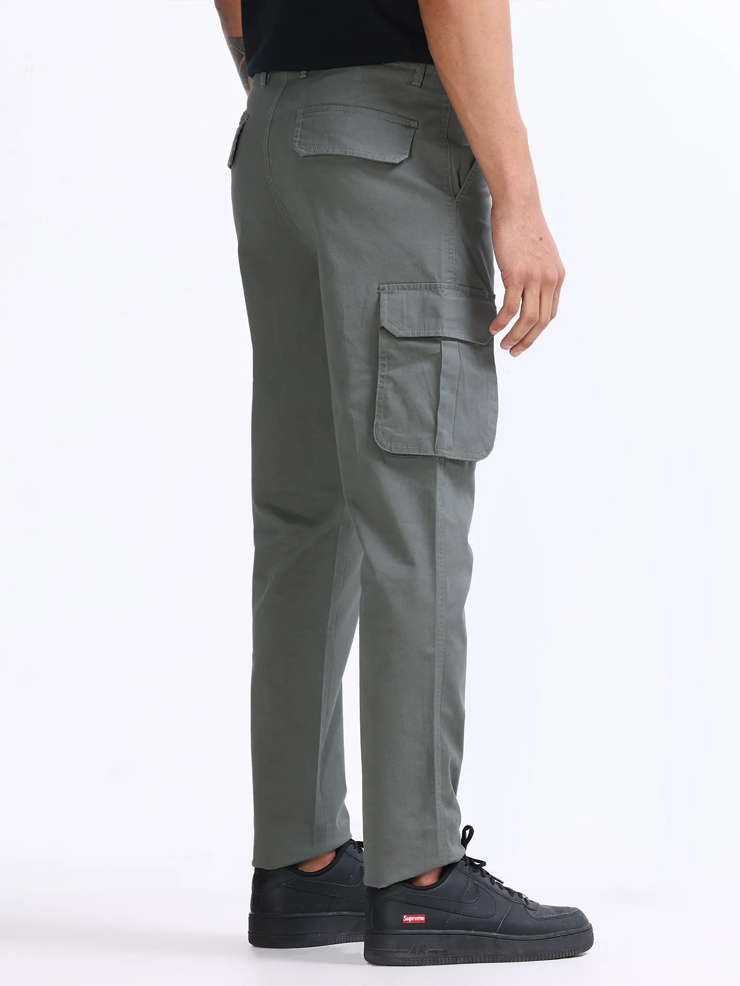 Fine Twill Olive Elevated Cargo