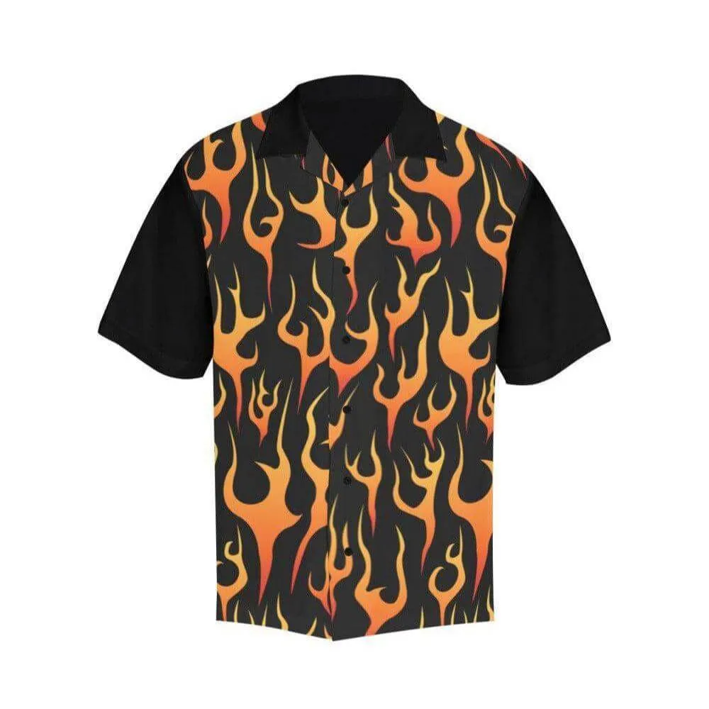 Flames Button Up Shirt