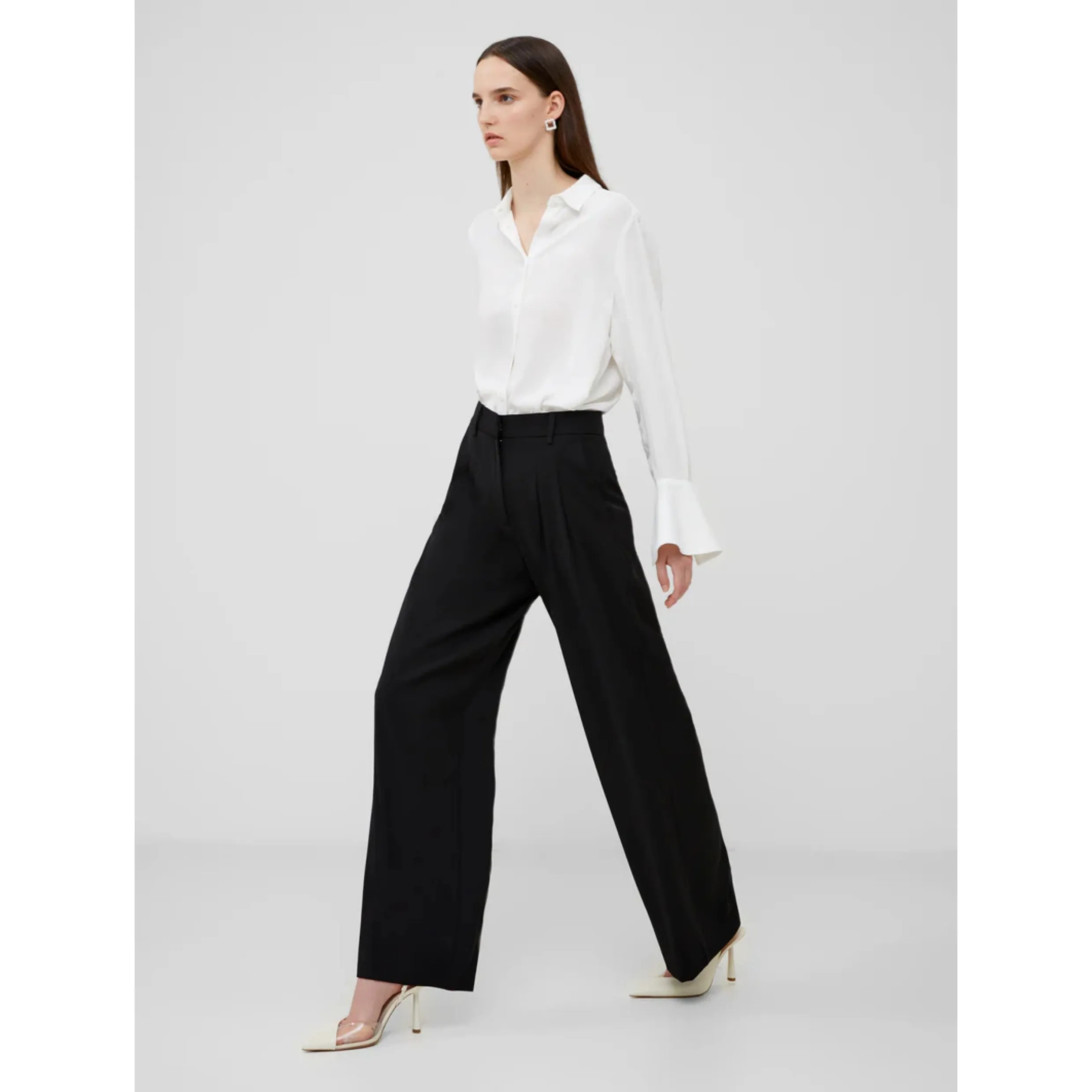 French Connection Harrie Tailored Trouser in Black 74RZA