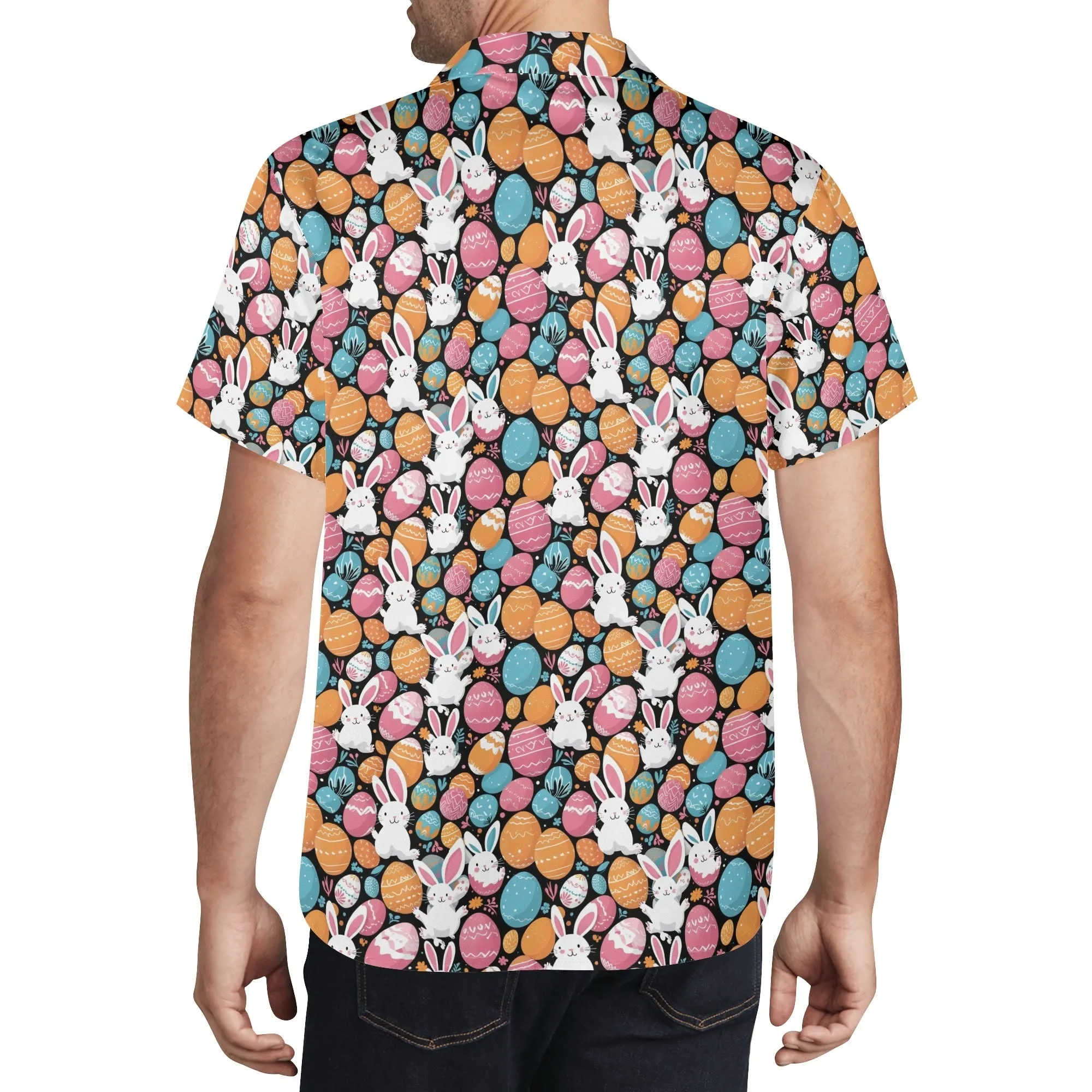 Fun Bunny Mens Casual Hawaiian Shirt