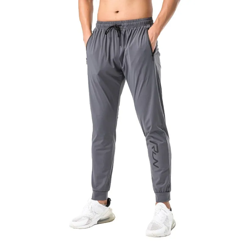 Gym Sweatpants Man Thin Fitness Trousers Slim Fit Quick Dry Running Long Pants Elastic Men Workout Pant