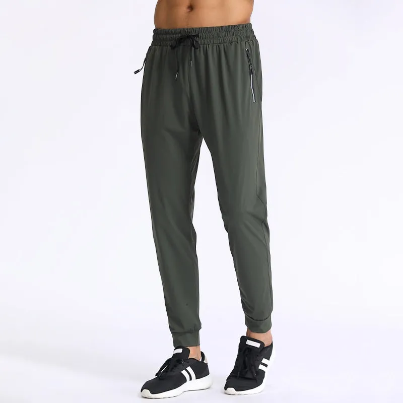 Gym Sweatpants Man Thin Fitness Trousers Slim Fit Quick Dry Running Long Pants Elastic Men Workout Pant