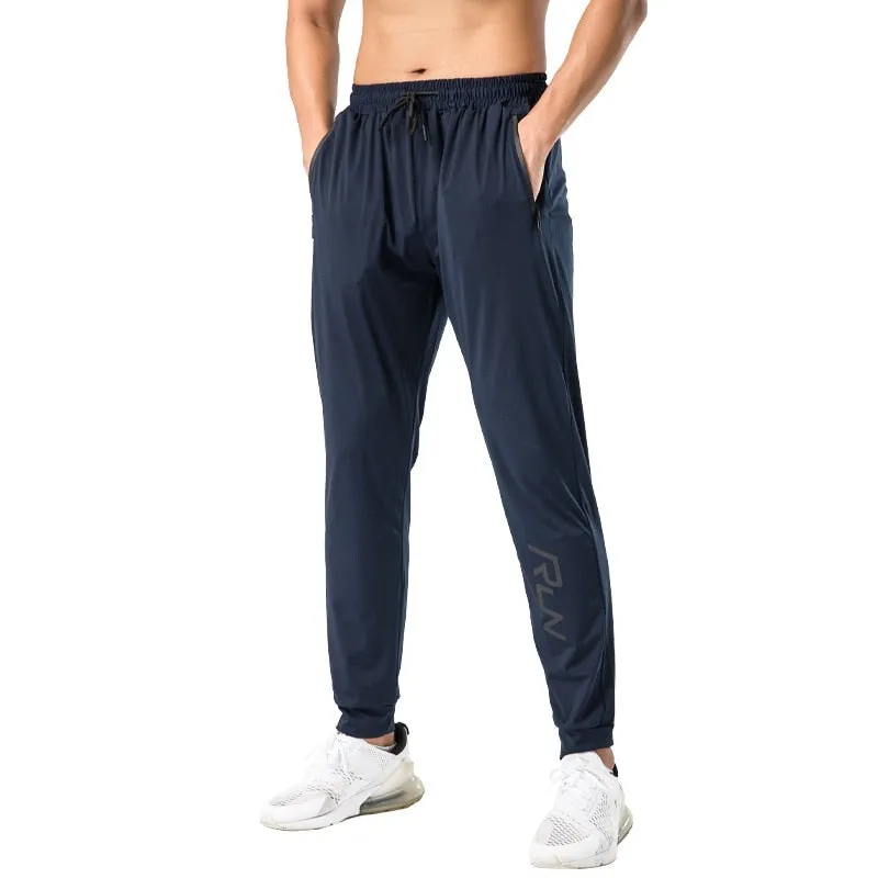 Gym Sweatpants Man Thin Fitness Trousers Slim Fit Quick Dry Running Long Pants Elastic Men Workout Pant