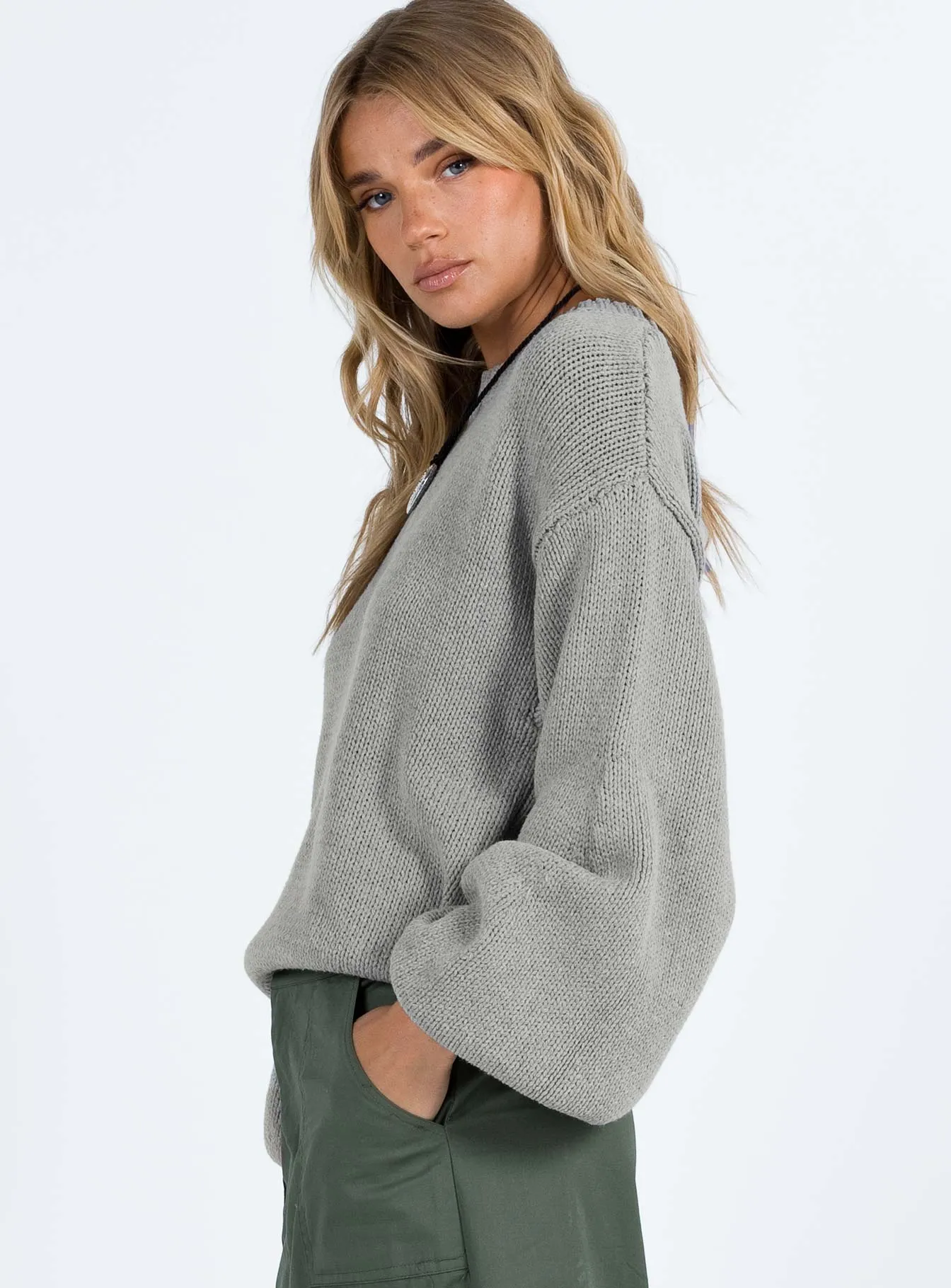 Harmony Knit Sweater Grey