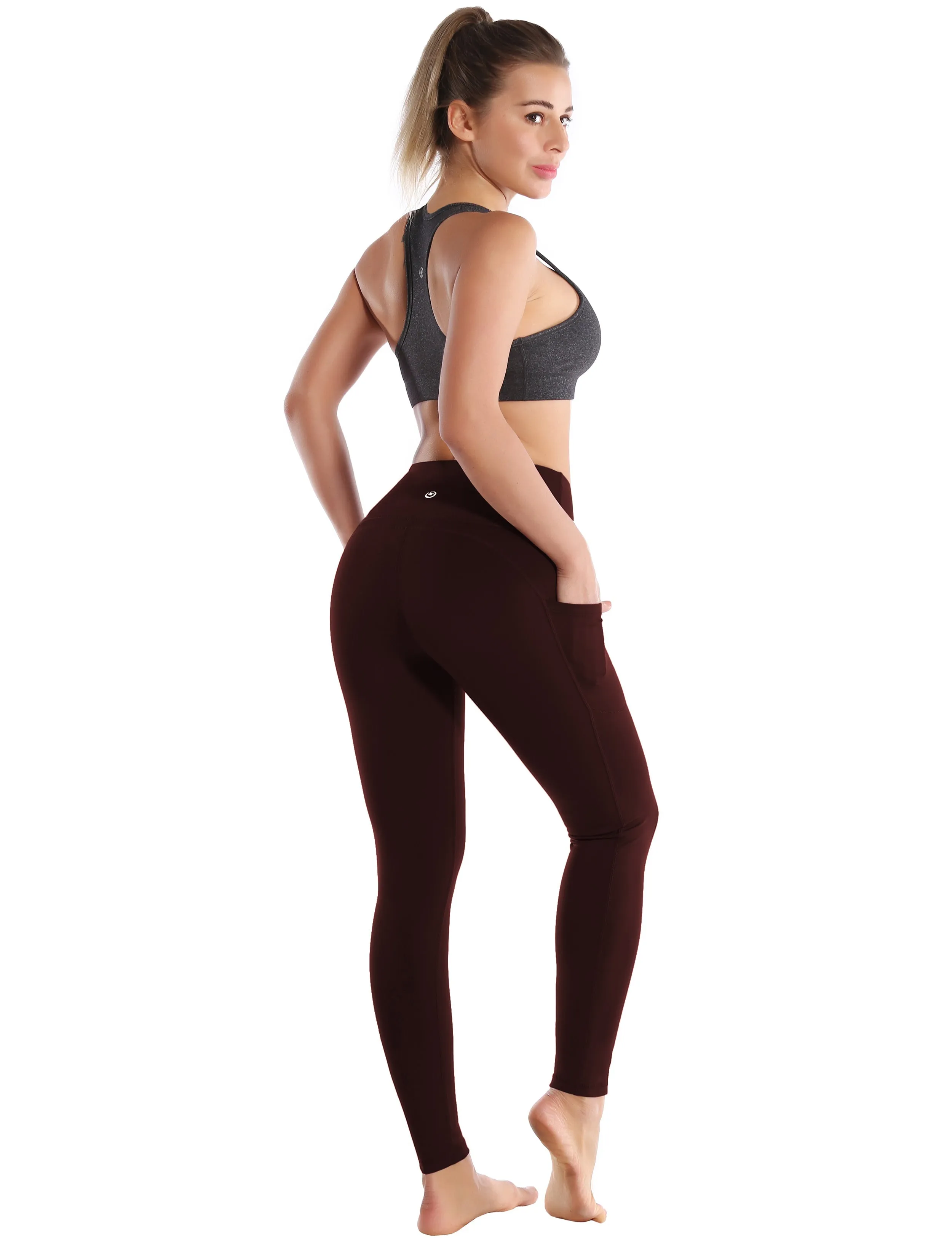 Hip Line Side Pockets Jogging Pants mahoganymaroon_Jogging