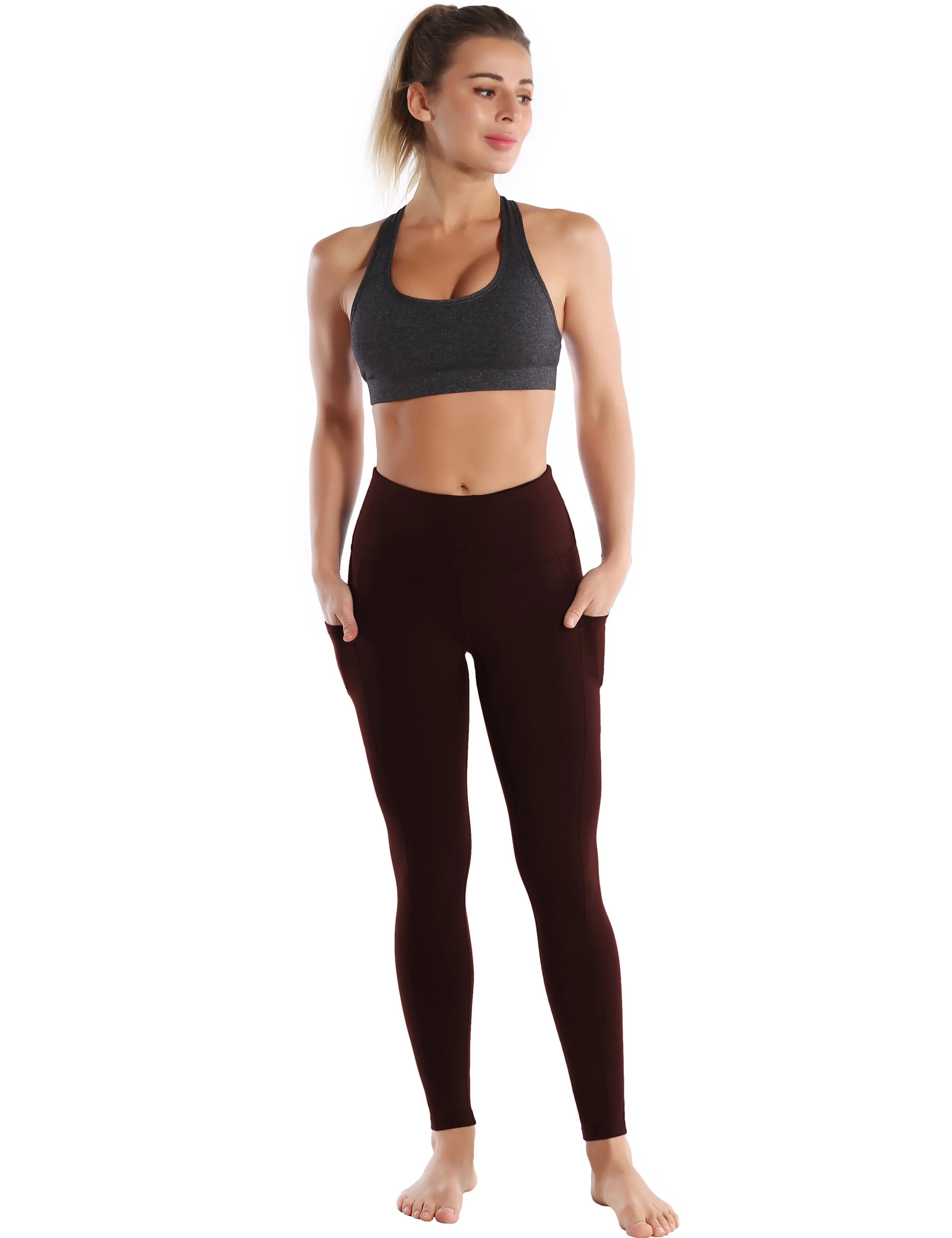 Hip Line Side Pockets Jogging Pants mahoganymaroon_Jogging