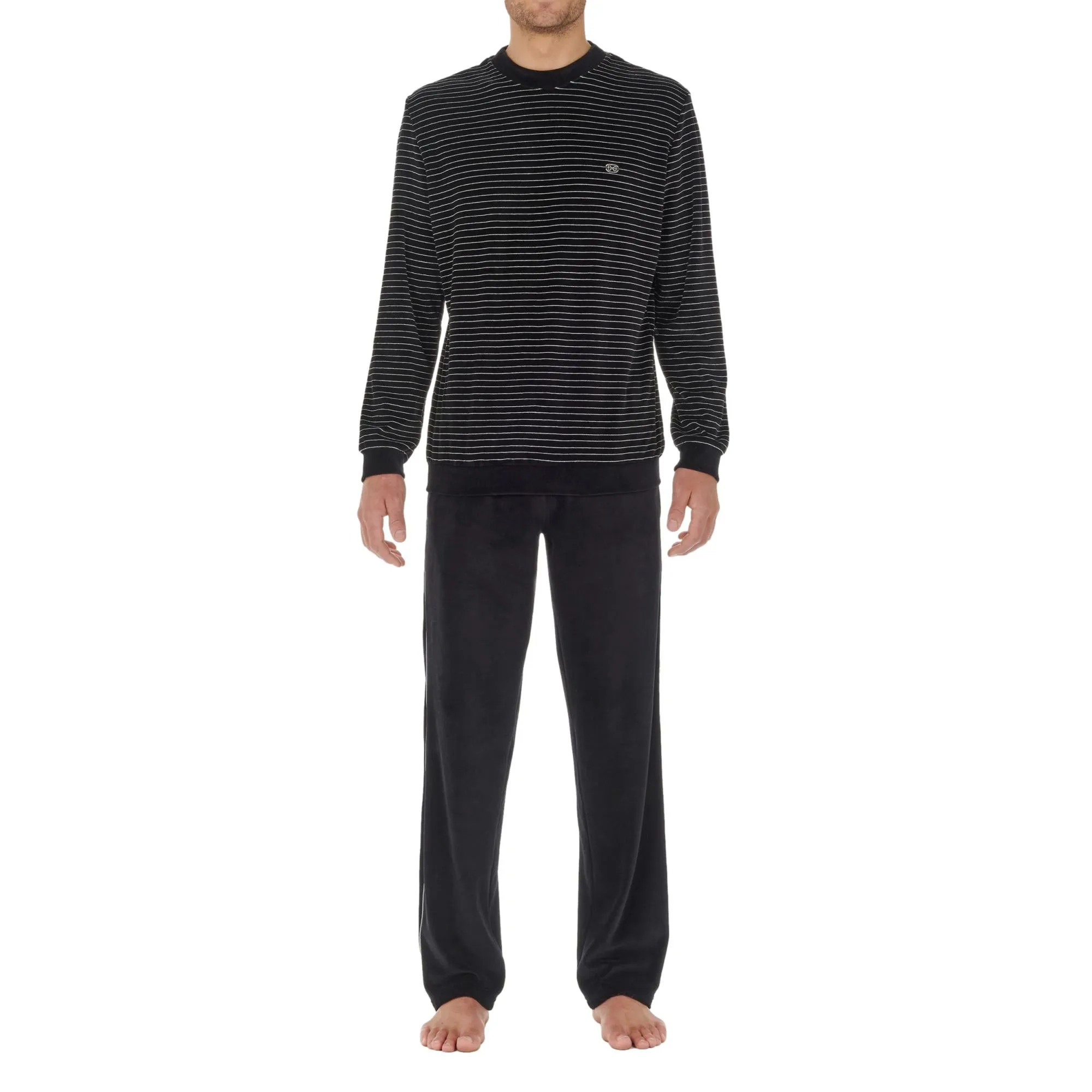 HOM Norman Homewear - Black/White Stripes