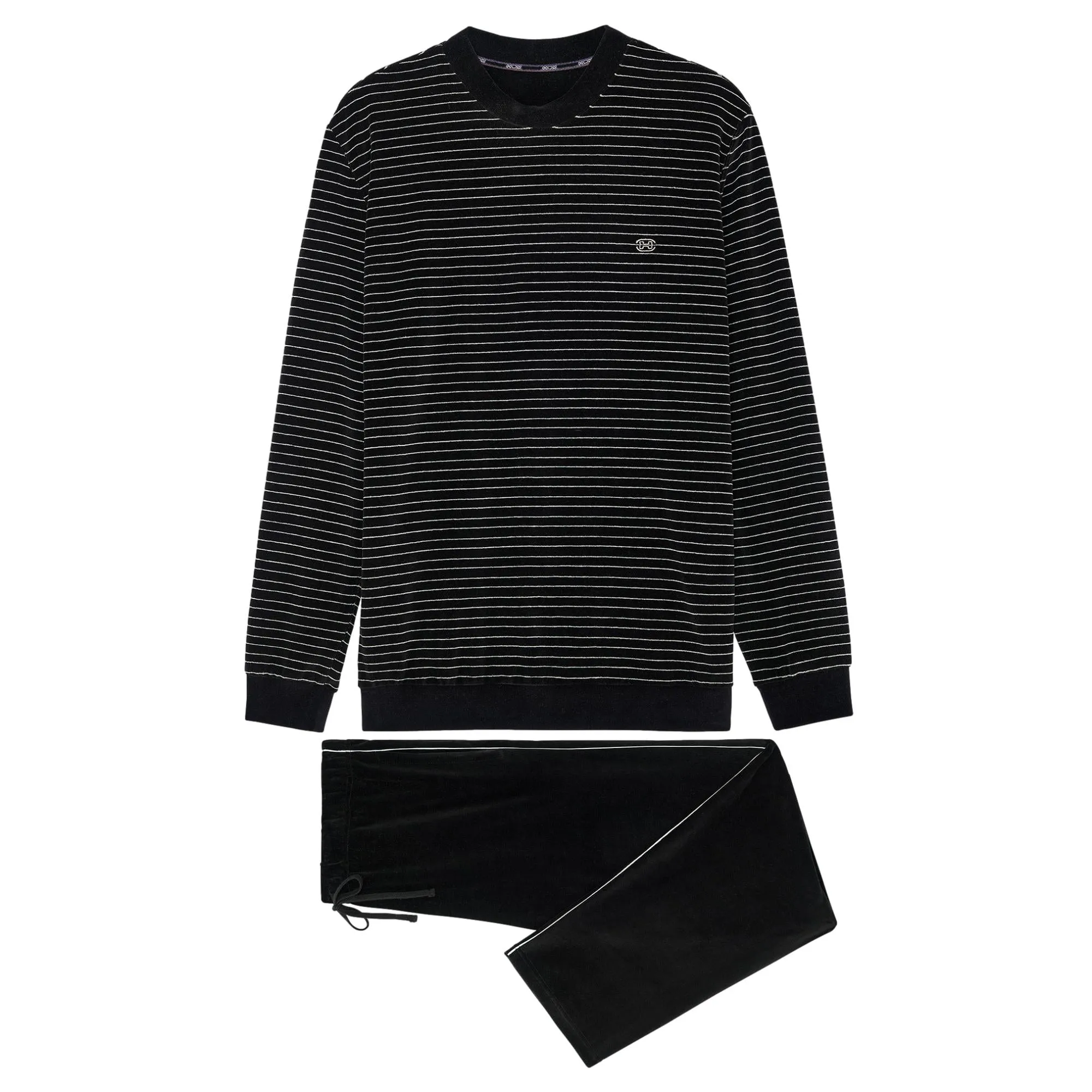 HOM Norman Homewear - Black/White Stripes