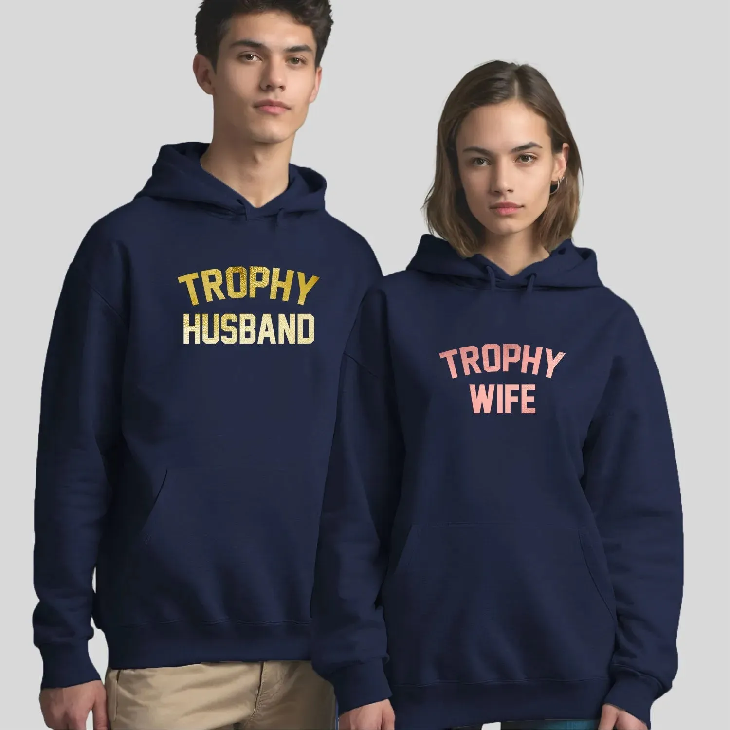 Husband & Wife Hoodies - Anniversary Gift - Matching Couple - Humorous