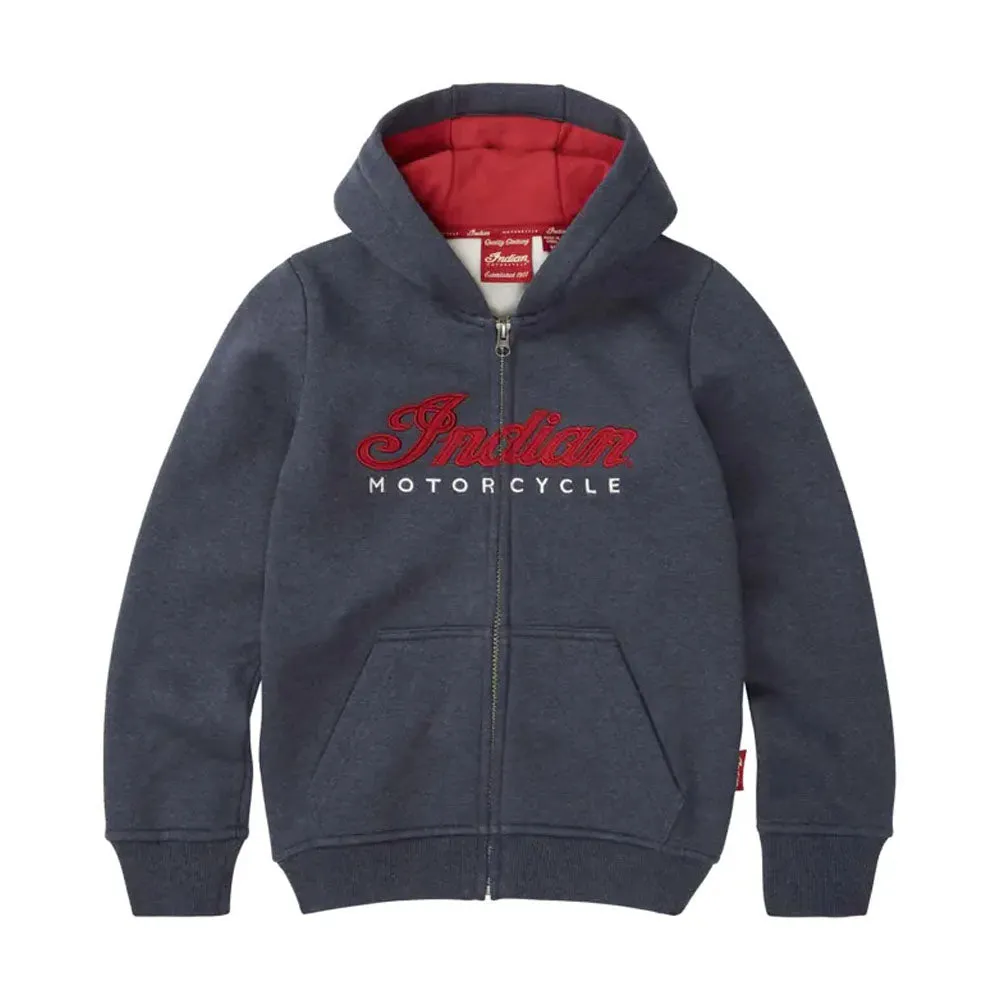 Indian Motorcycle  Kids USA Flag Hoodie Warm Soft Comfortable Casual Navy