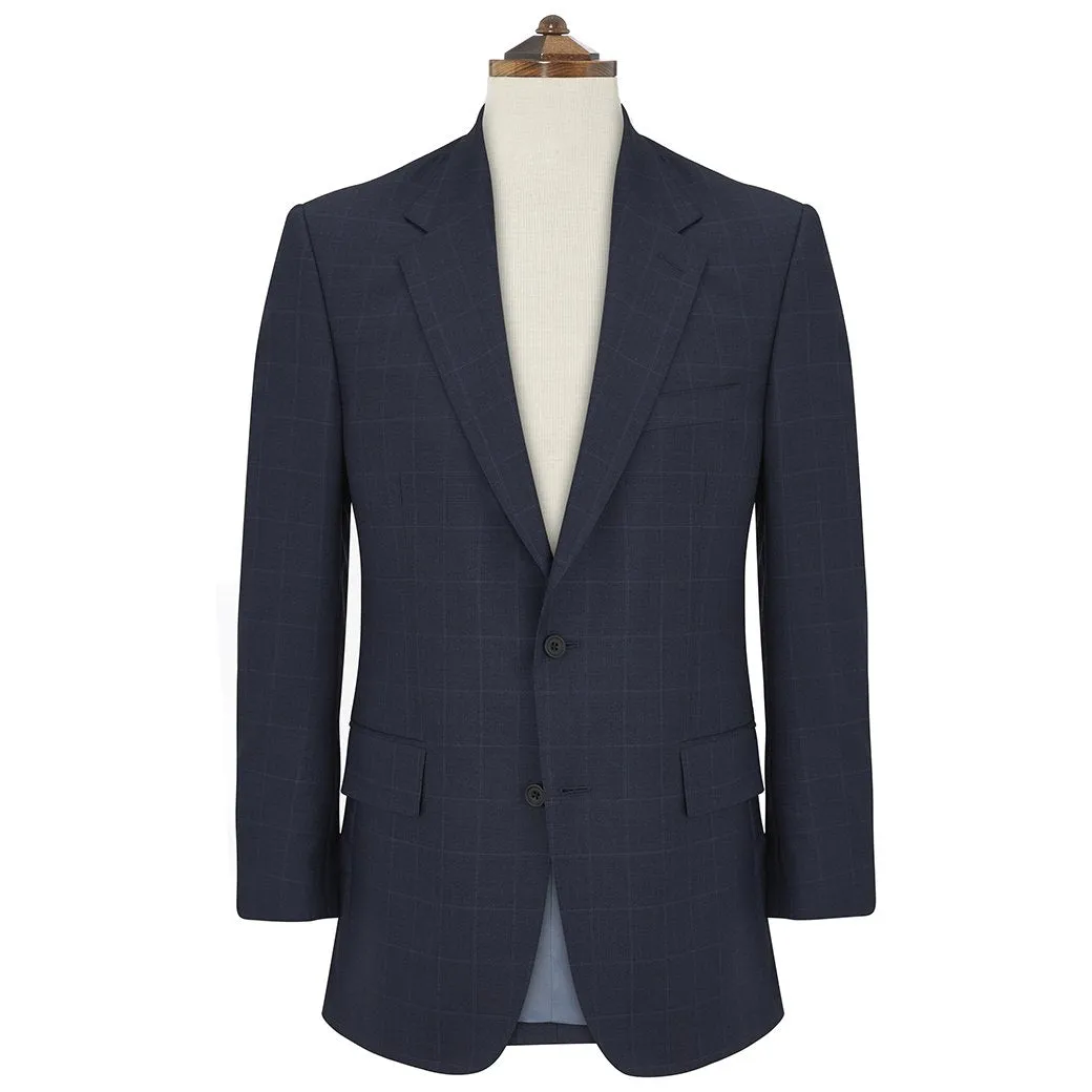 Kilburn Navy Blue Windowpane Check Suit