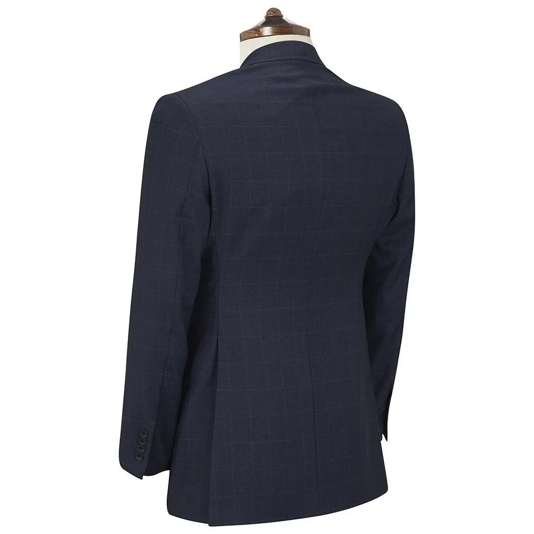 Kilburn Navy Blue Windowpane Check Suit