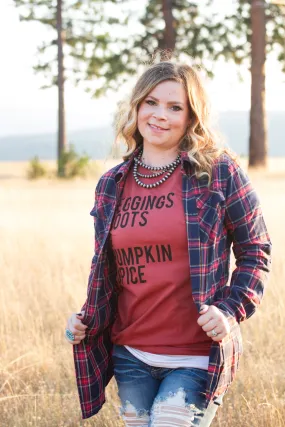 Leggings, Boots & Pumpkin Spice Tee