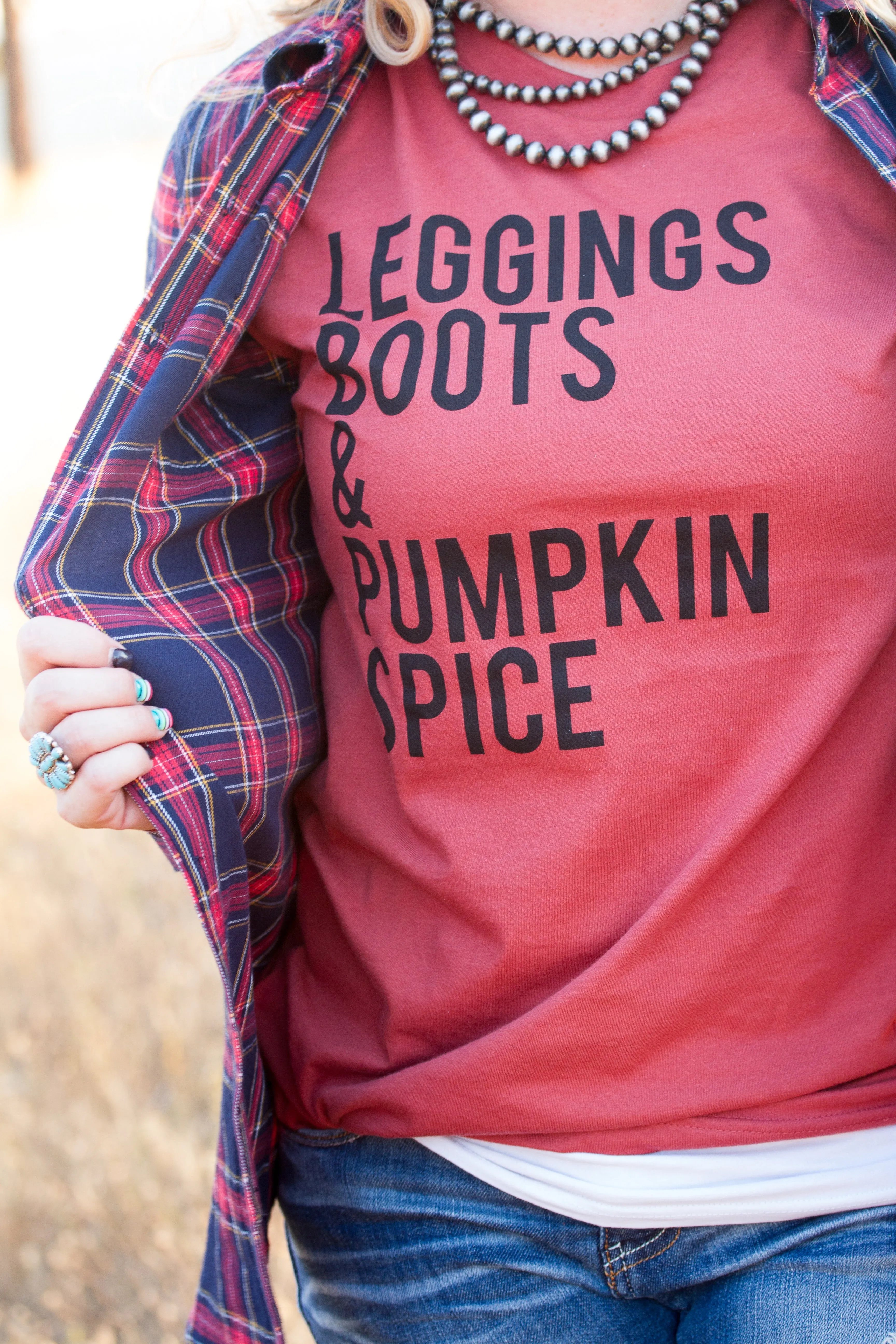 Leggings, Boots & Pumpkin Spice Tee