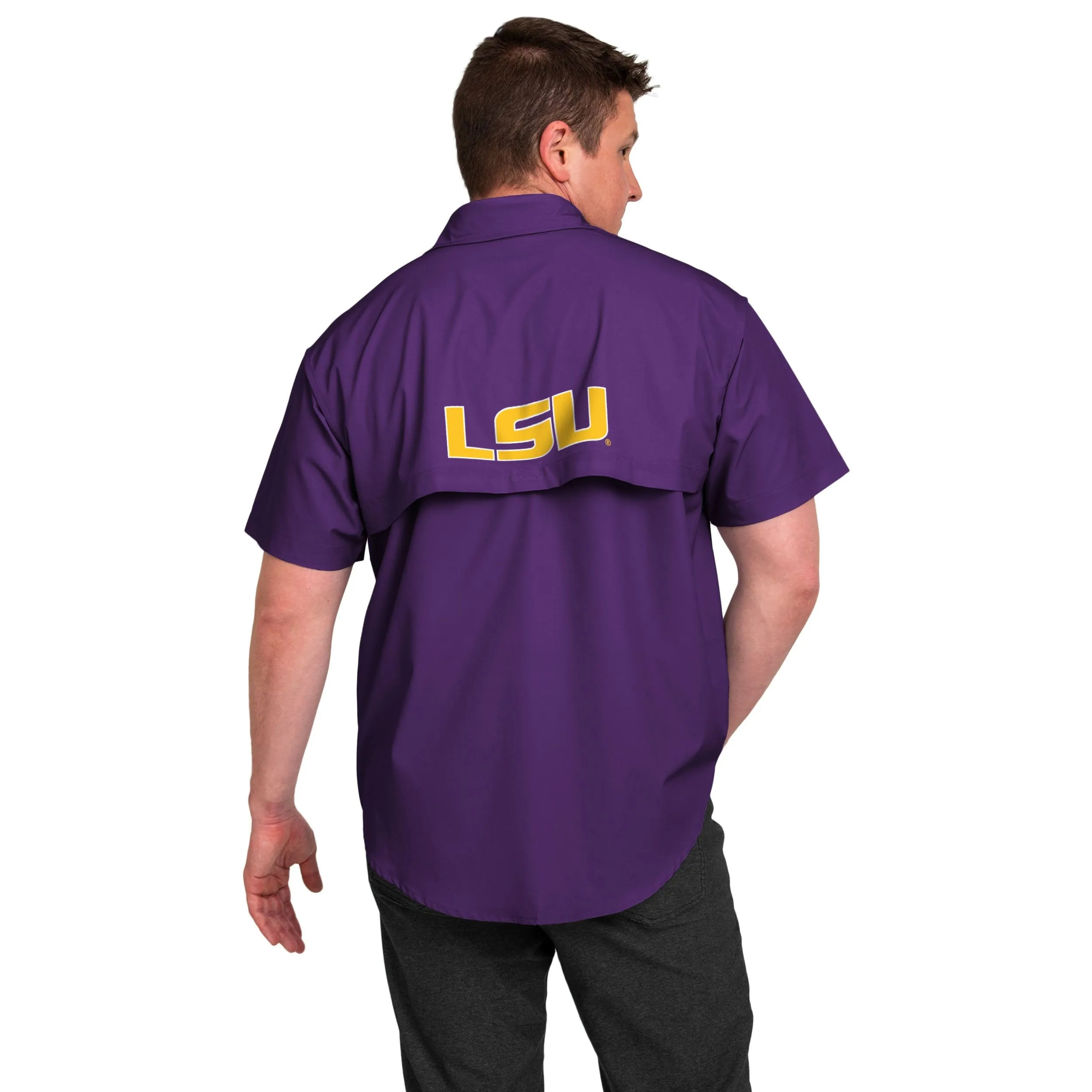 LSU Tigers NCAA Mens Gone Fishing Shirt