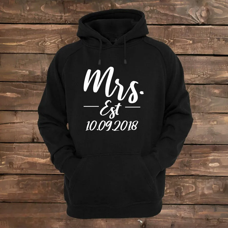 Matching Couple Hoodies - Mr. & Mrs. Custom Embroidered Couples Matching Hoodies