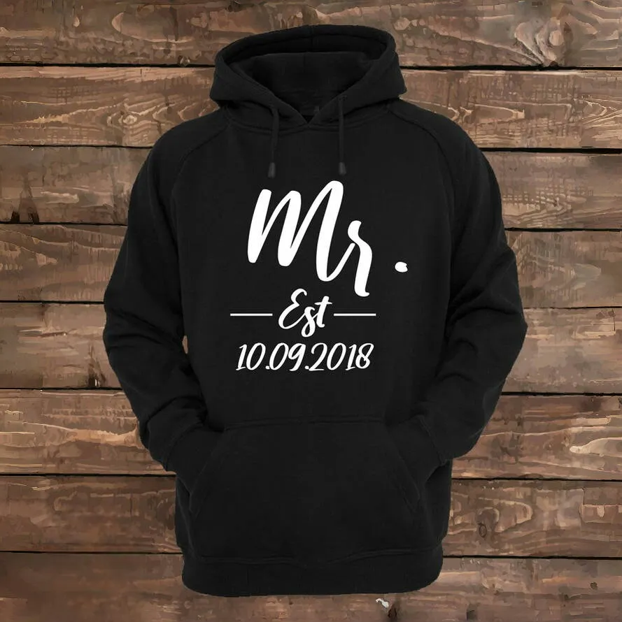 Matching Couple Hoodies - Mr. & Mrs. Custom Embroidered Couples Matching Hoodies