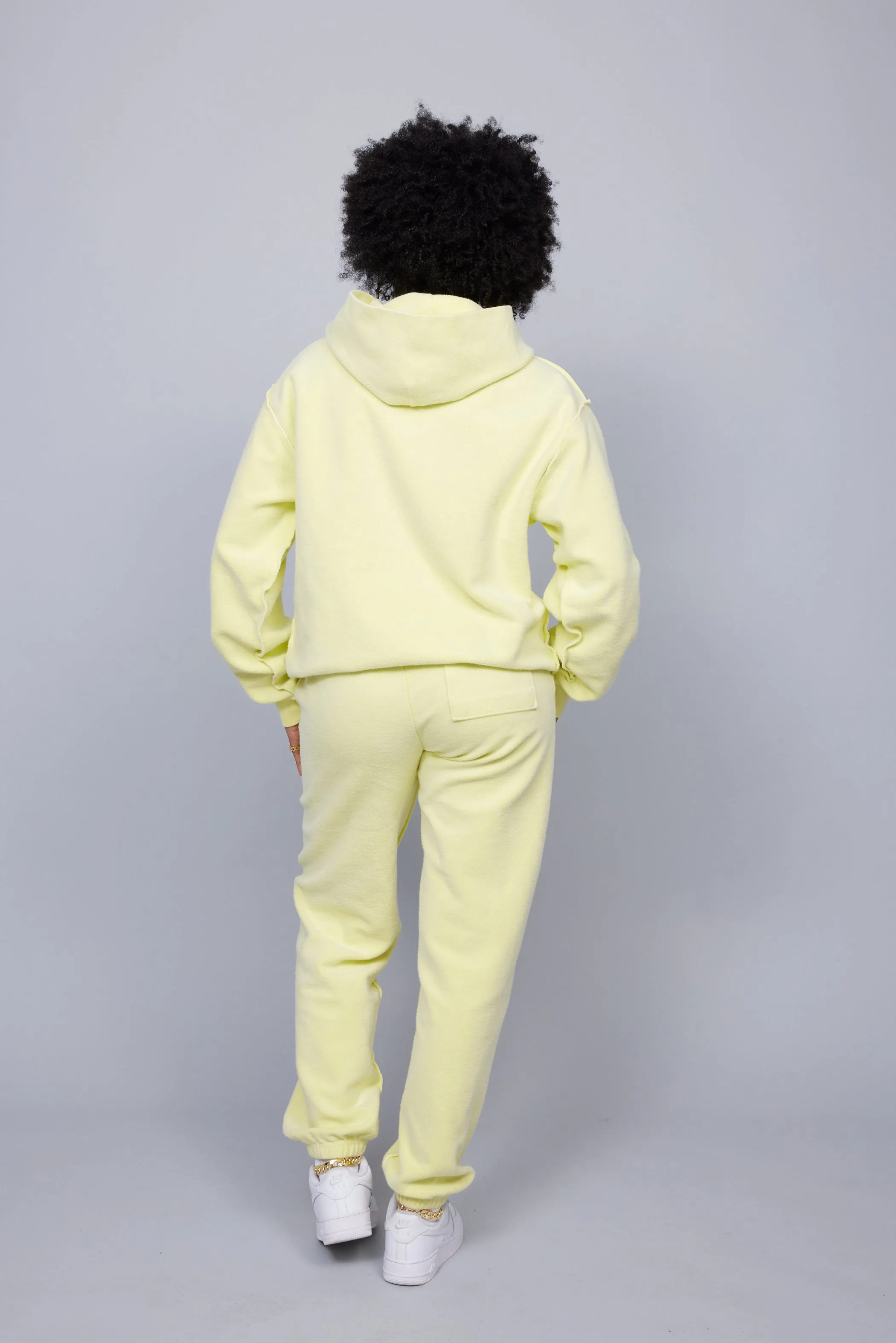 ME. Reverse Brushed Hoodie - Lemon Zest