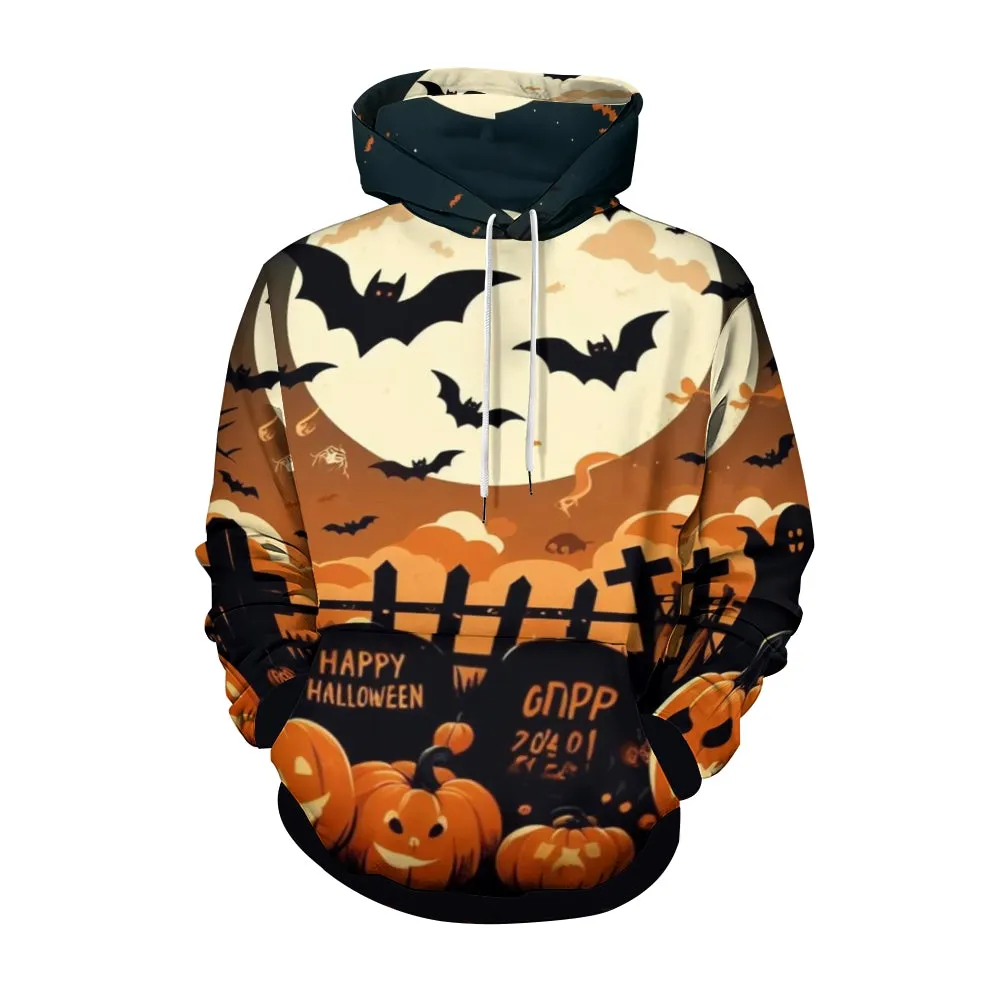 Mens Happy Halloween Night 3D Print Hoodies