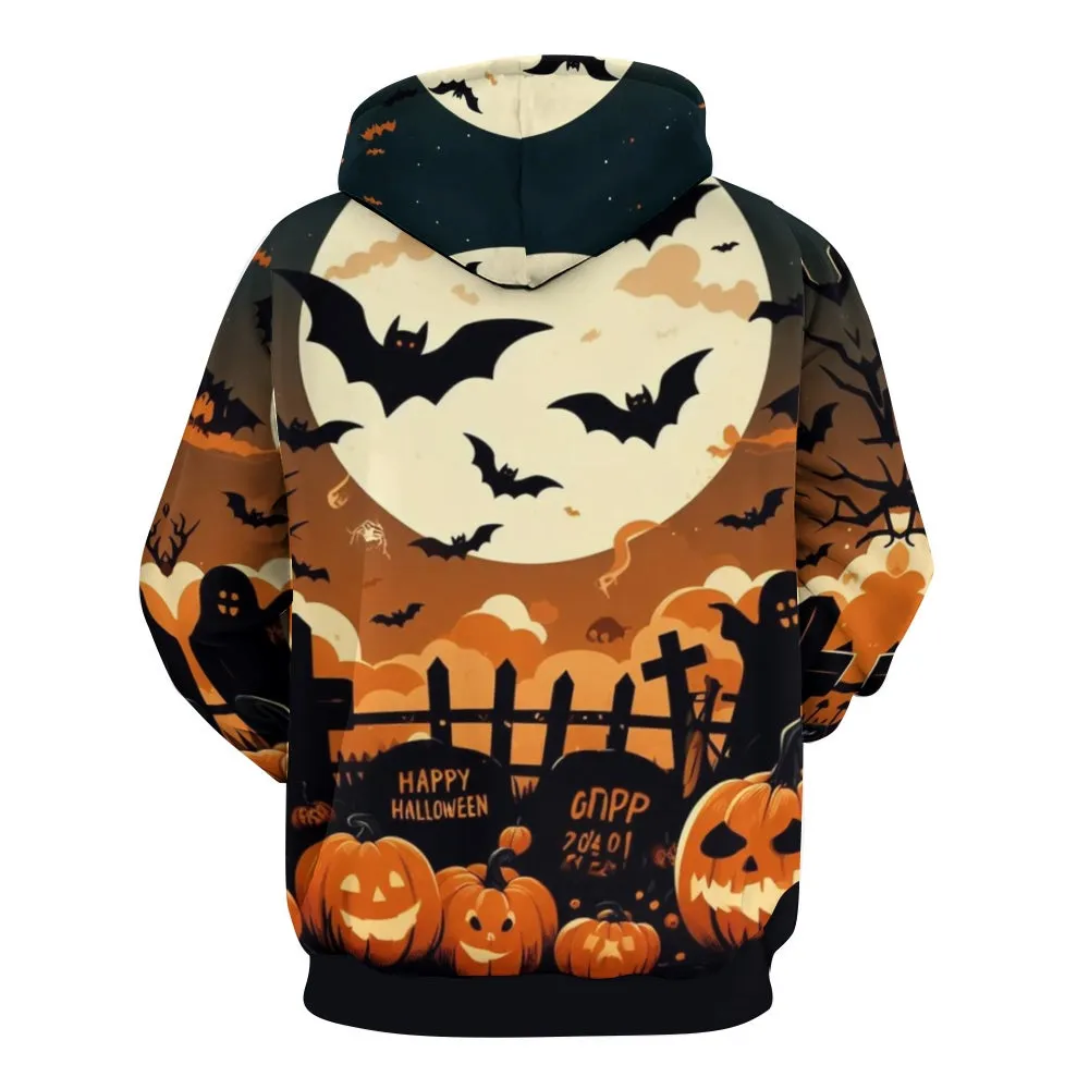 Mens Happy Halloween Night 3D Print Hoodies